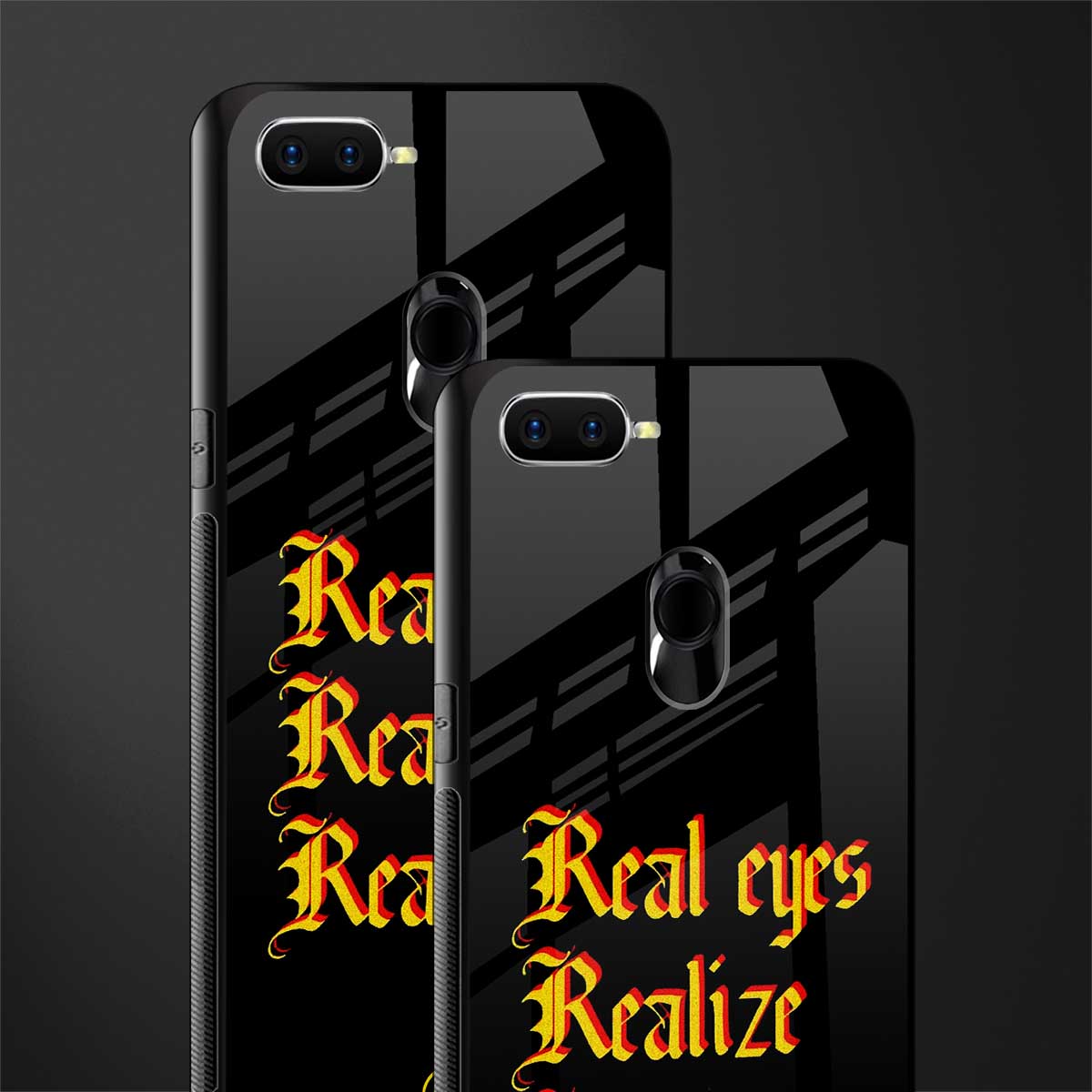 real eyes realize real lies quote glass case for realme 2 pro image-2