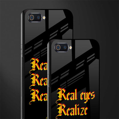 real eyes realize real lies quote glass case for realme c2 image-2