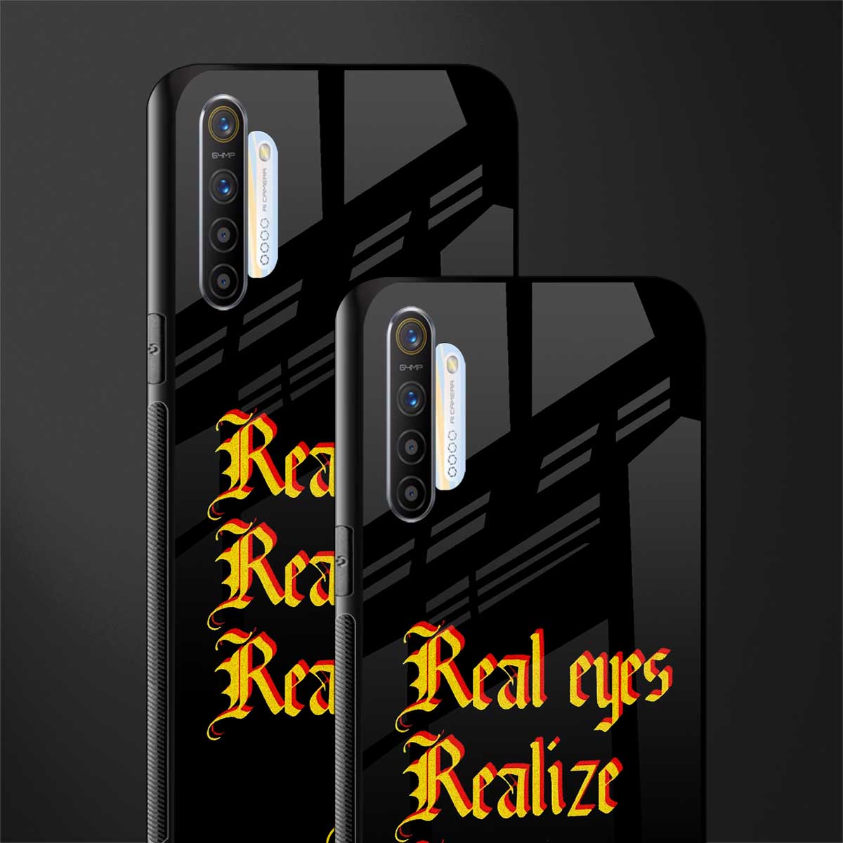 real eyes realize real lies quote glass case for realme xt image-2