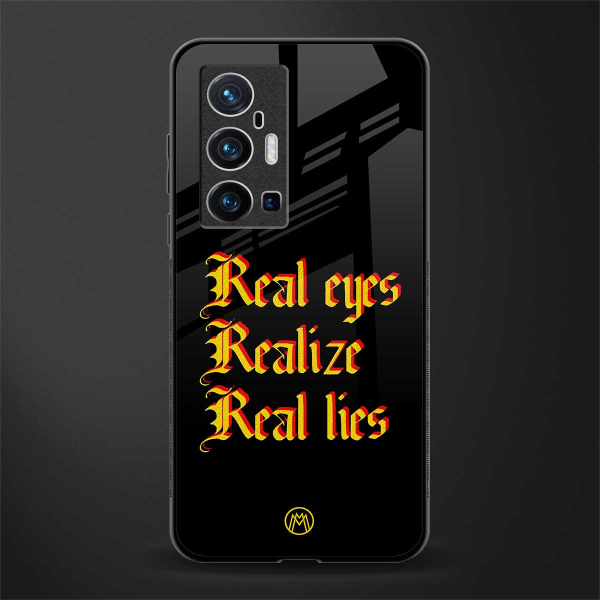 real eyes realize real lies quote glass case for vivo x70 pro plus image