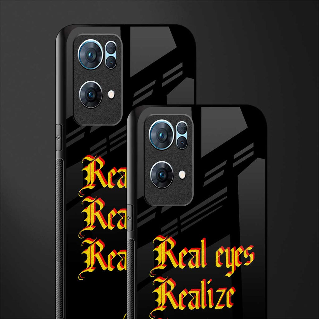 real eyes realize real lies quote glass case for oppo reno7 pro 5g image-2