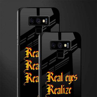 real eyes realize real lies quote glass case for samsung galaxy note 9 image-2