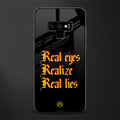 real eyes realize real lies quote glass case for samsung galaxy note 9 image