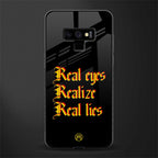 real eyes realize real lies quote glass case for samsung galaxy note 9 image