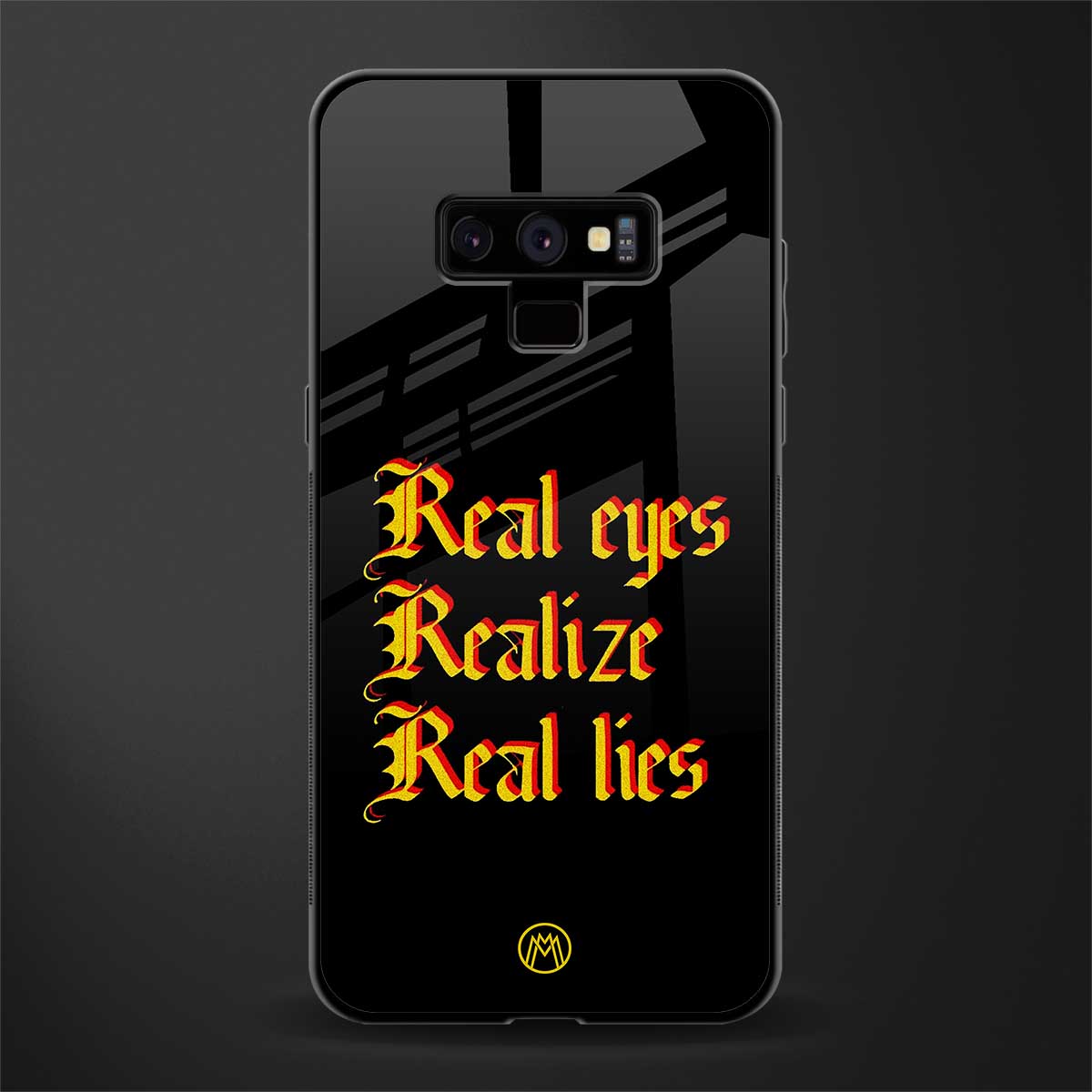 real eyes realize real lies quote glass case for samsung galaxy note 9 image