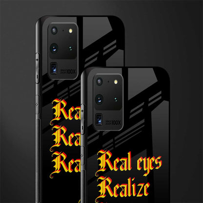 real eyes realize real lies quote glass case for samsung galaxy s20 ultra image-2