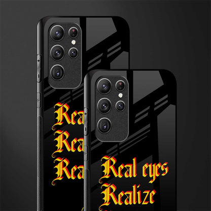 real eyes realize real lies quote glass case for samsung galaxy s22 ultra 5g image-2