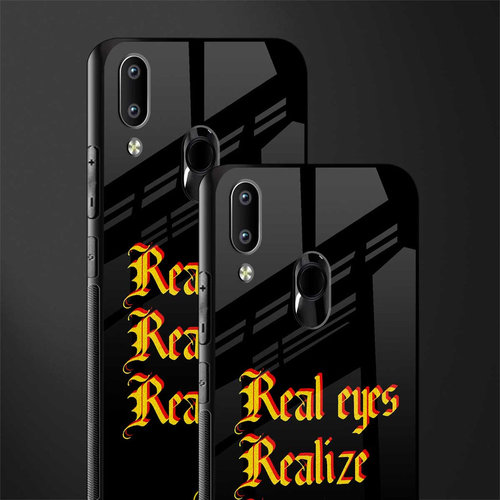 real eyes realize real lies quote glass case for vivo y95 image-2
