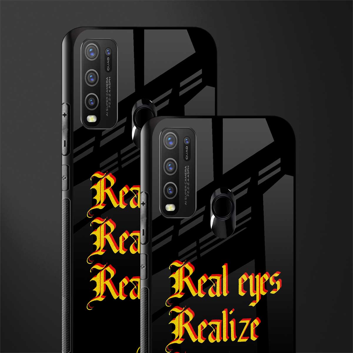 real eyes realize real lies quote glass case for vivo y50 image-2