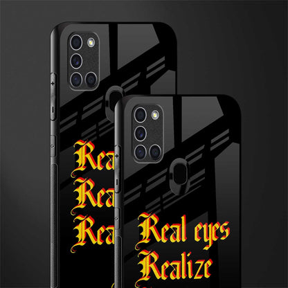 real eyes realize real lies quote glass case for samsung galaxy a21s image-2