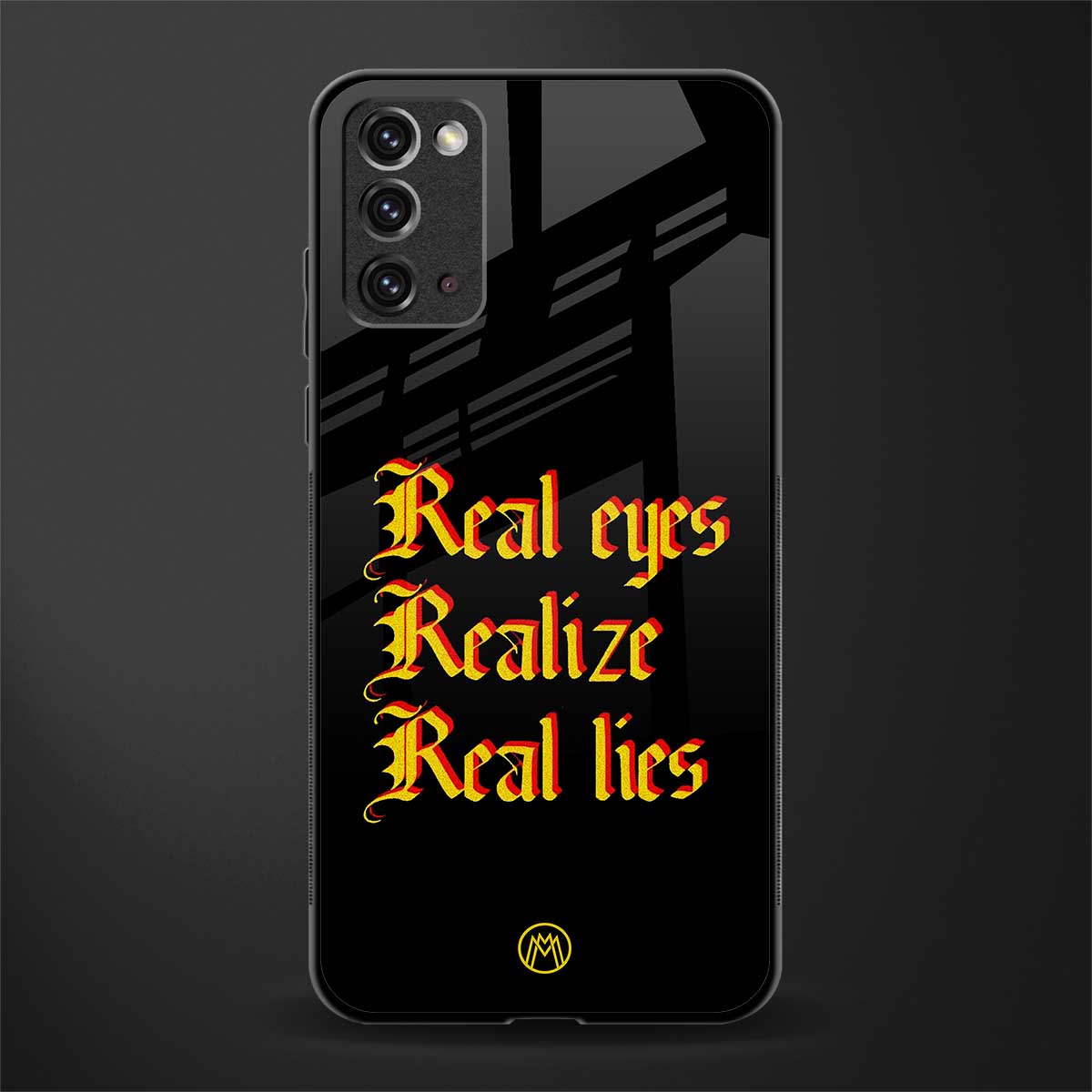 real eyes realize real lies quote glass case for samsung galaxy note 20 image