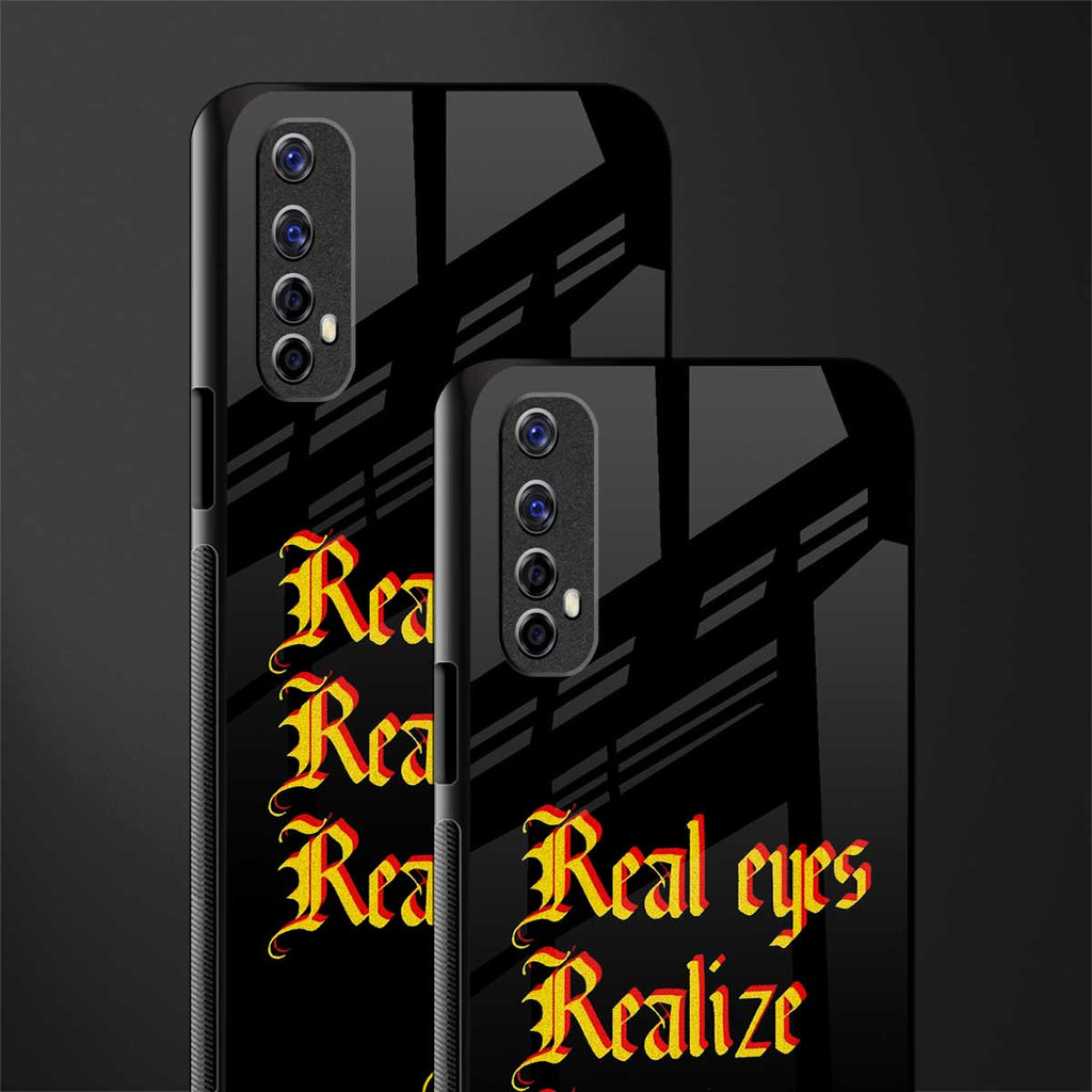 real eyes realize real lies quote glass case for realme narzo 20 pro image-2