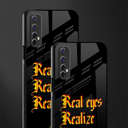 real eyes realize real lies quote glass case for realme 7 image-2