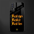 real eyes realize real lies quote glass case for realme narzo 20 pro image