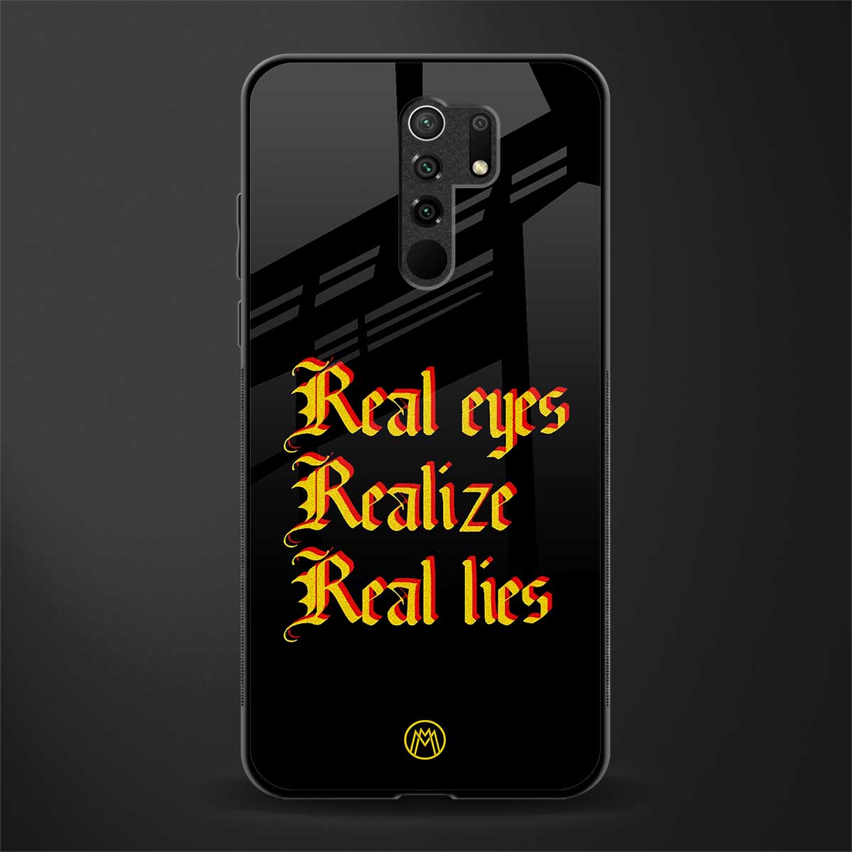 real eyes realize real lies quote glass case for redmi 9 prime image