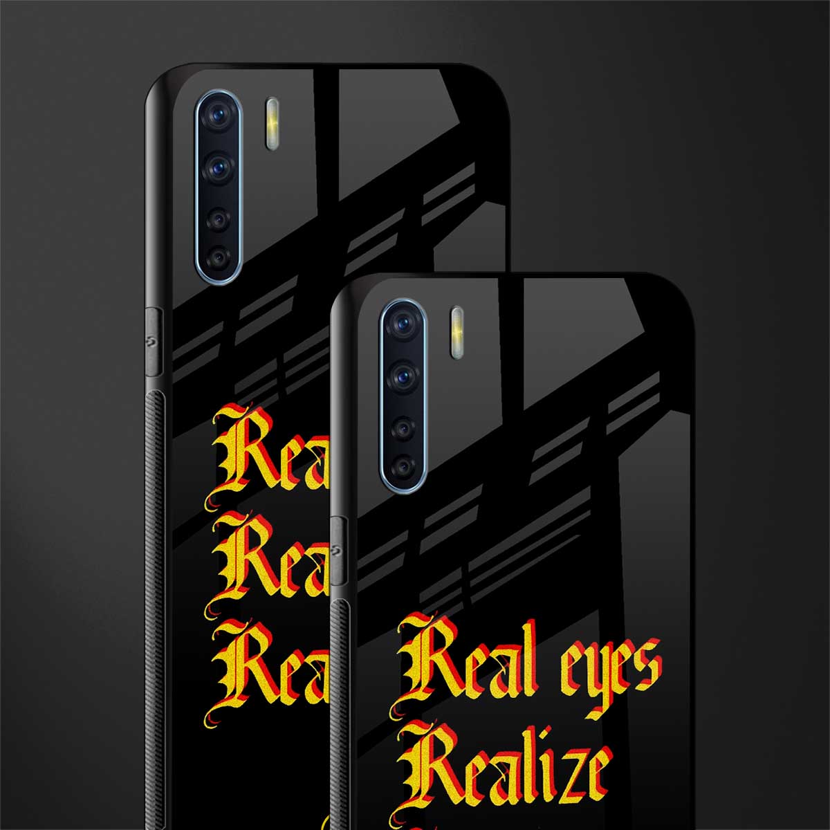 real eyes realize real lies quote glass case for oppo f15 image-2