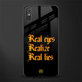 real eyes realize real lies quote glass case for redmi 9a image