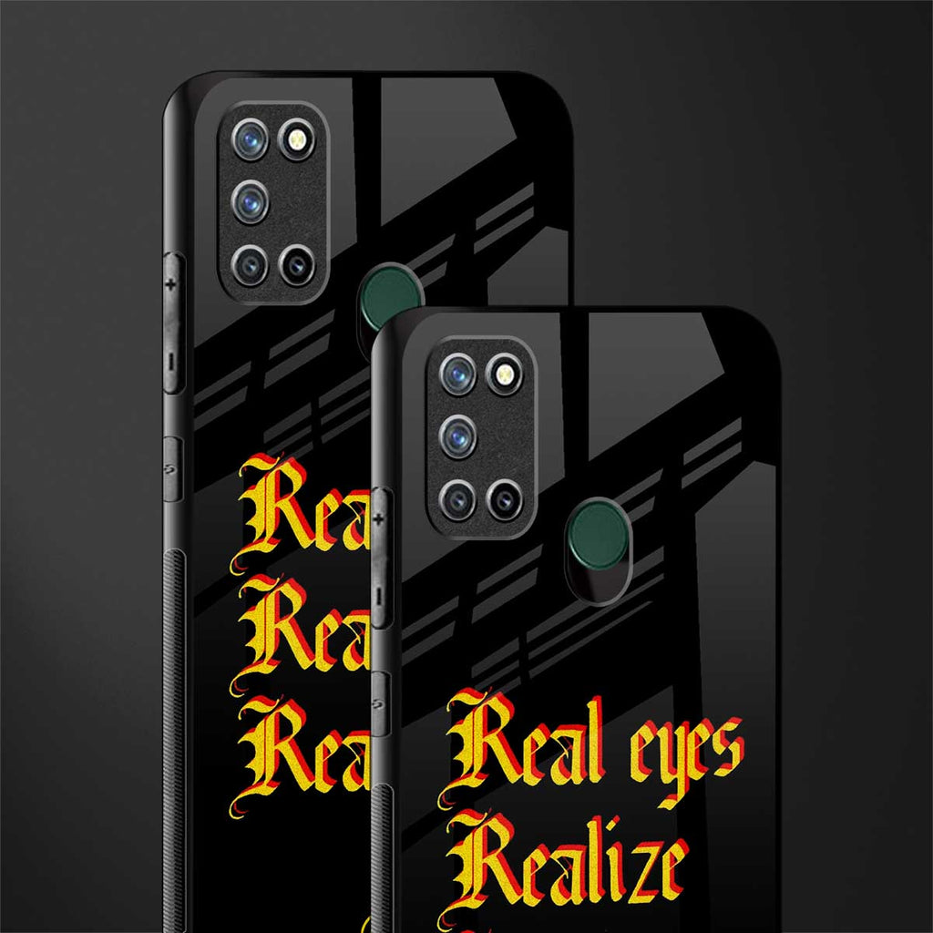 real eyes realize real lies quote glass case for realme 7i image-2