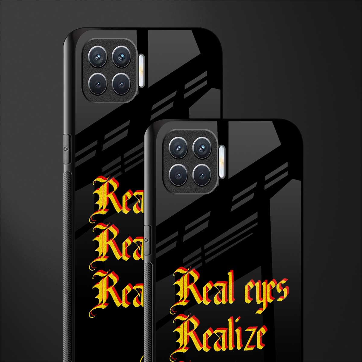 real eyes realize real lies quote glass case for oppo f17 image-2