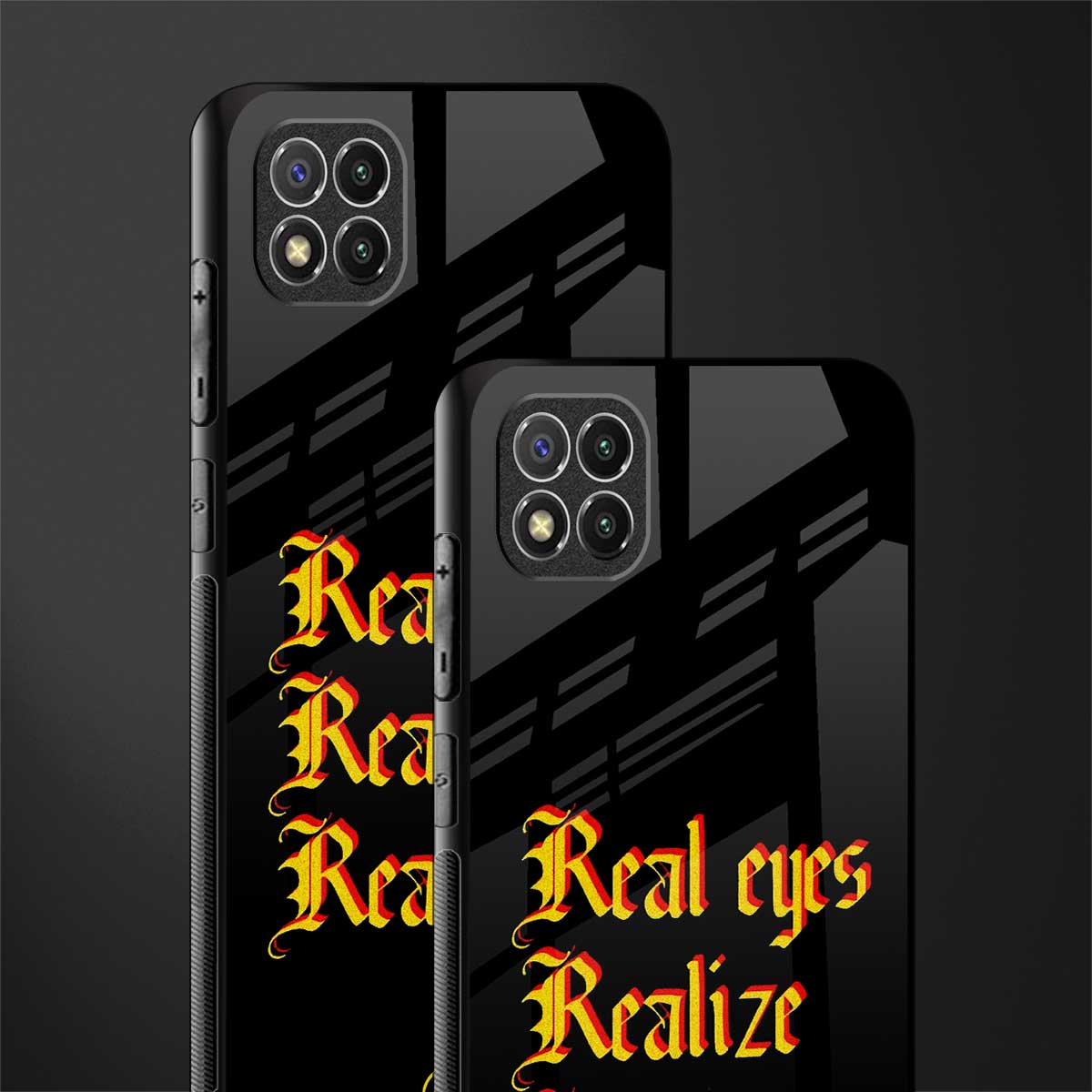 real eyes realize real lies quote glass case for poco c3 image-2