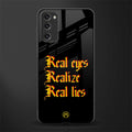 real eyes realize real lies quote glass case for samsung galaxy s20 fe image