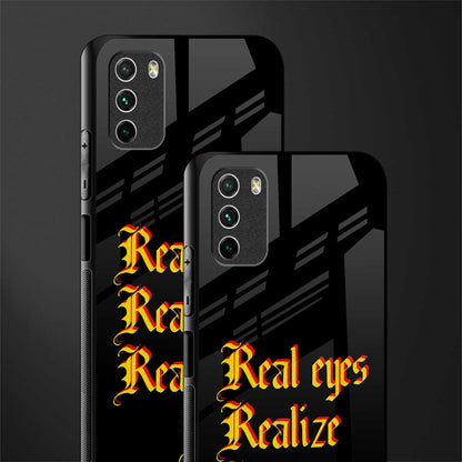 real eyes realize real lies quote glass case for poco m3 image-2