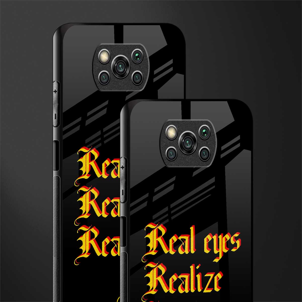 real eyes realize real lies quote glass case for poco x3 image-2