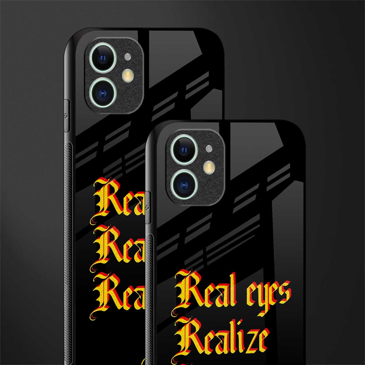 real eyes realize real lies quote glass case for iphone 12 mini image-2