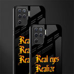 real eyes realize real lies quote glass case for oppo f19 pro image-2