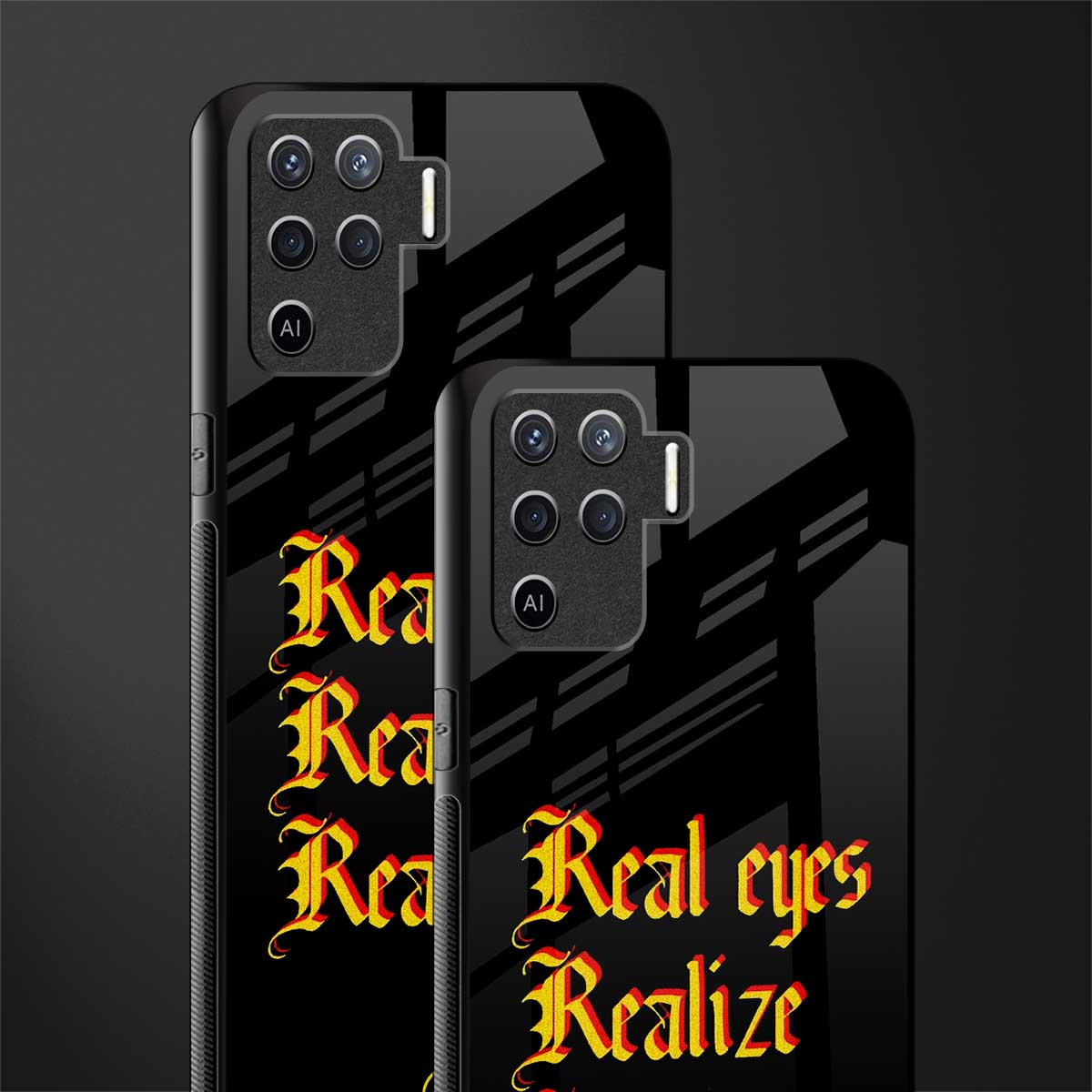 real eyes realize real lies quote glass case for oppo f19 pro image-2