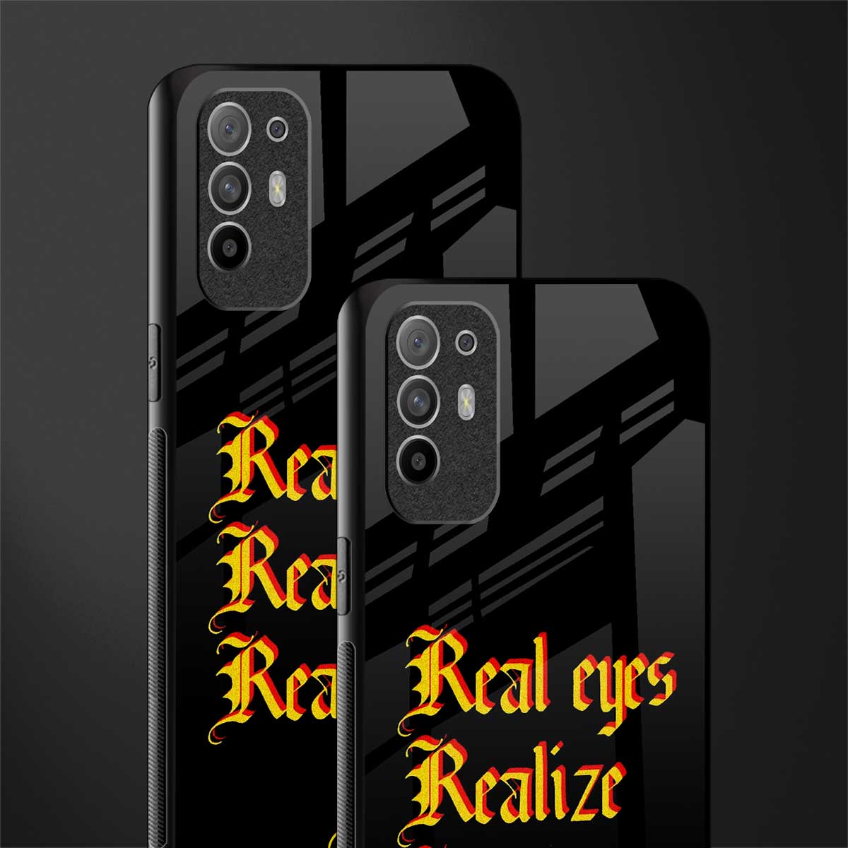 real eyes realize real lies quote glass case for oppo f19 pro plus image-2