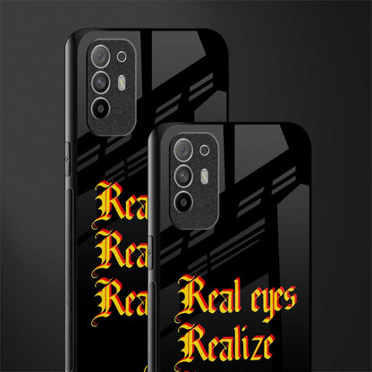 real eyes realize real lies quote glass case for oppo f19 pro plus image-2