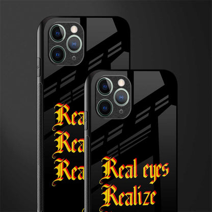 real eyes realize real lies quote glass case for iphone 11 pro image-2