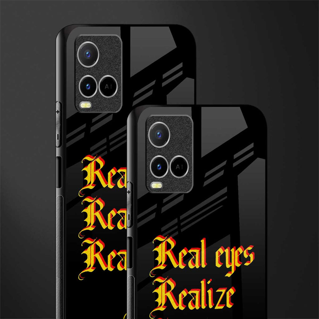 real eyes realize real lies quote glass case for vivo y21t image-2
