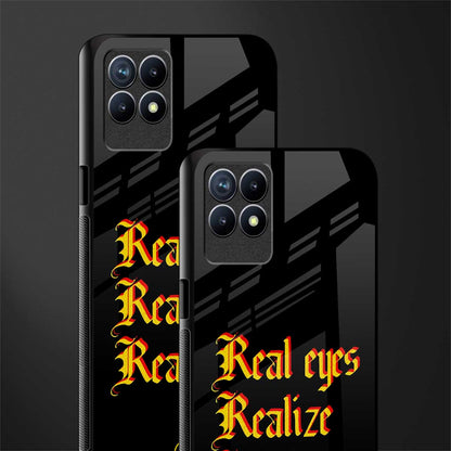 real eyes realize real lies quote glass case for realme 8i image-2