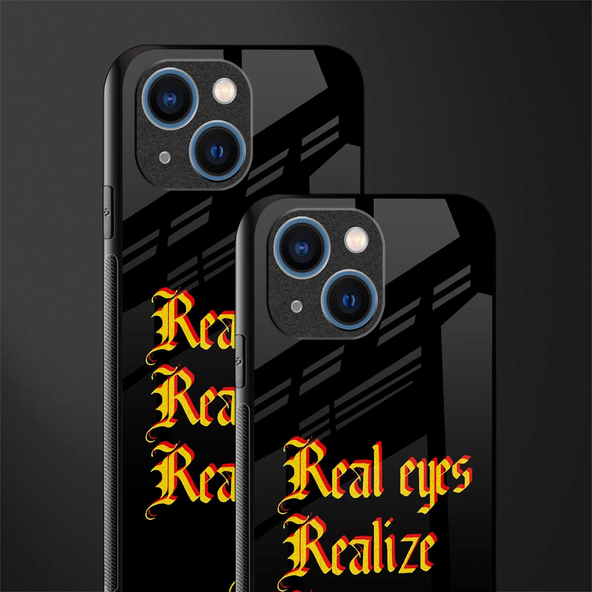 real eyes realize real lies quote glass case for iphone 13 mini image-2