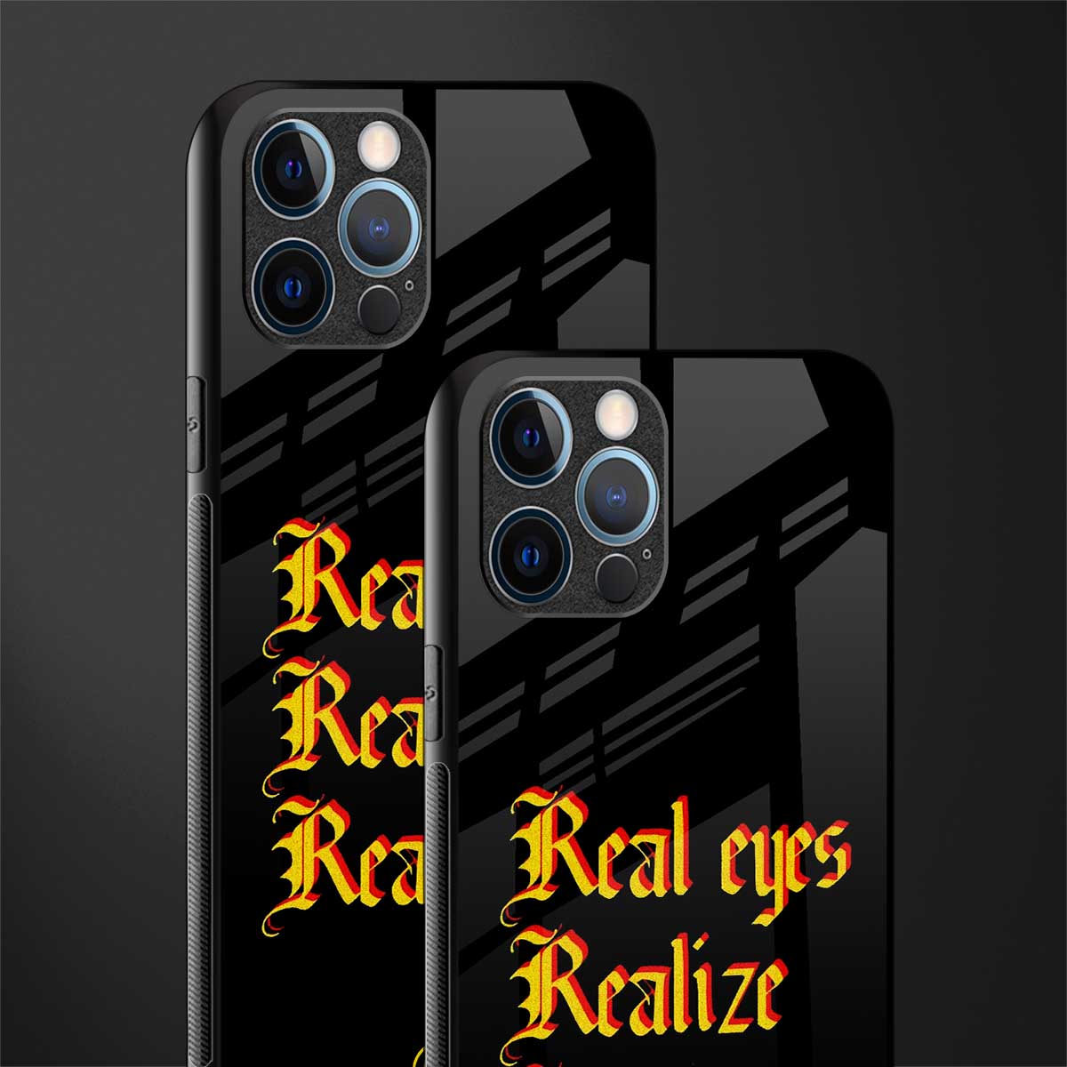 real eyes realize real lies quote glass case for iphone 14 pro max image-2