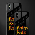 real eyes realize real lies quote glass case for iphone xs max image-2