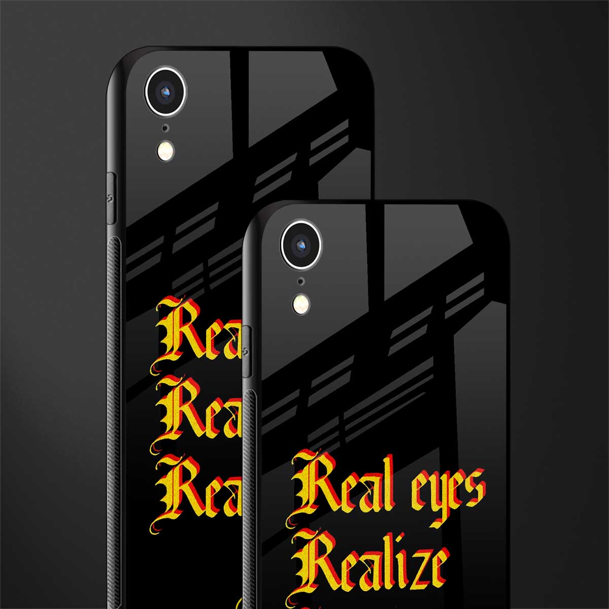 real eyes realize real lies quote glass case for iphone xr image-2