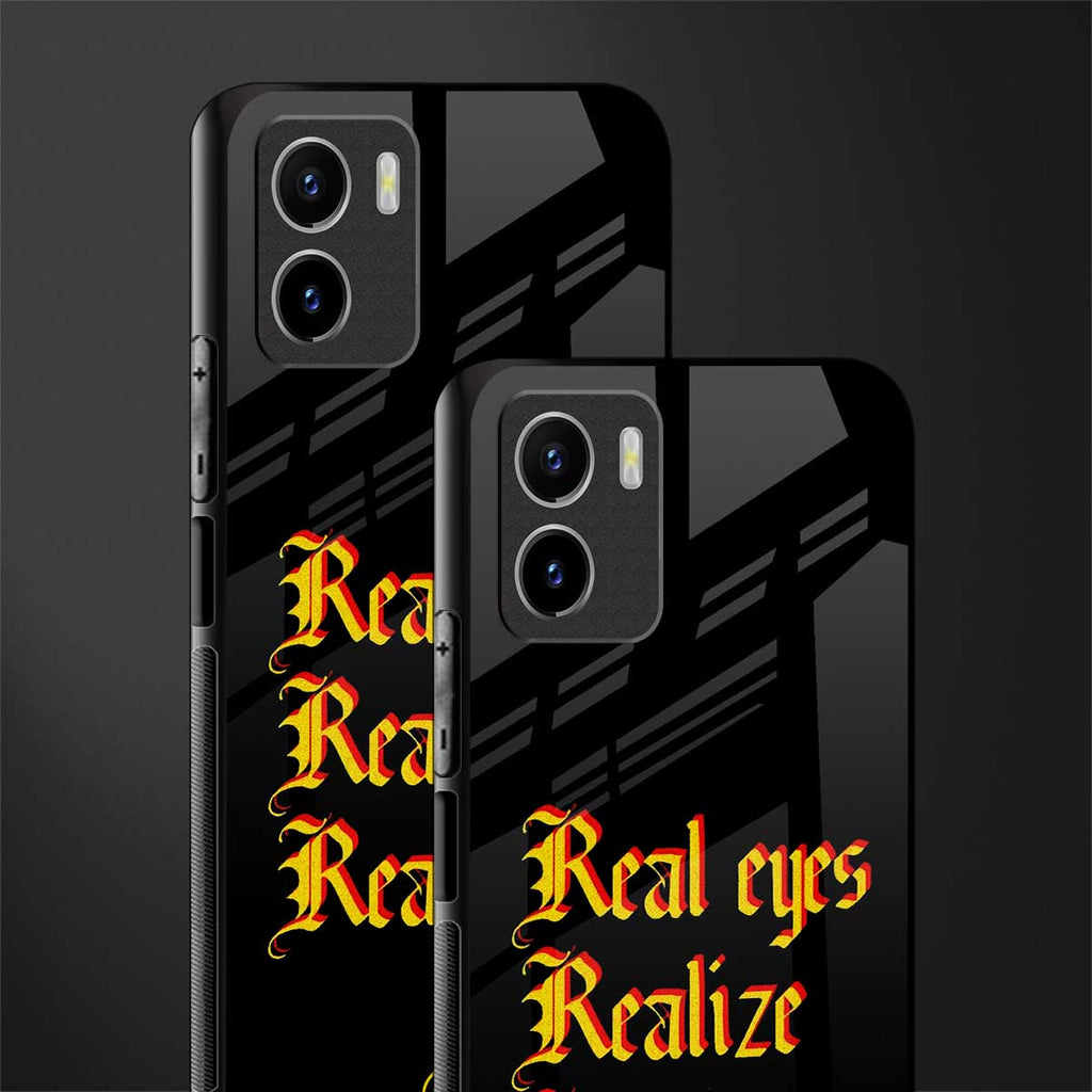 real eyes realize real lies quote glass case for vivo y15s image-2