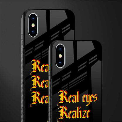 real eyes realize real lies quote glass case for iphone x image-2
