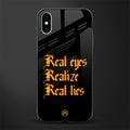 real eyes realize real lies quote glass case for iphone x image