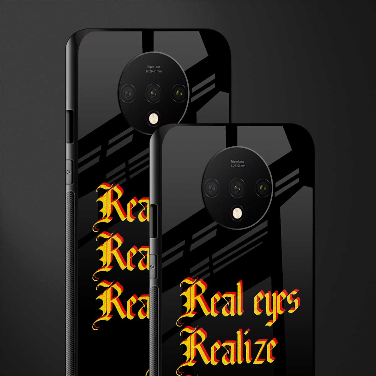 real eyes realize real lies quote glass case for oneplus 7t image-2