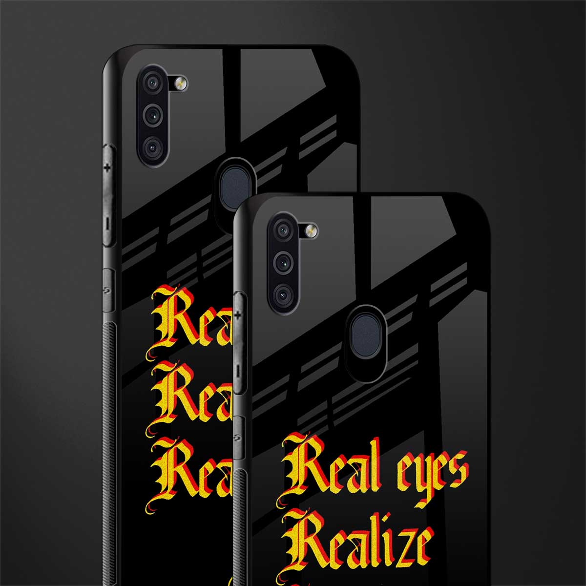real eyes realize real lies quote glass case for samsung galaxy m11 image-2