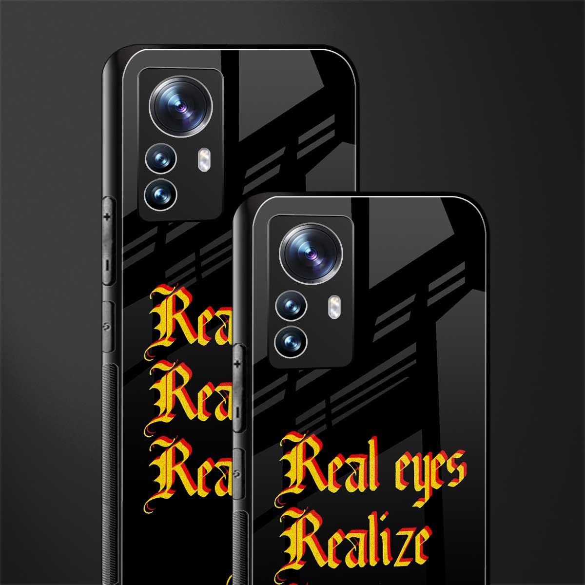 real eyes realize real lies quote back phone cover | glass case for xiaomi 12 pro