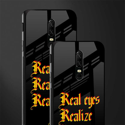 real eyes realize real lies quote glass case for oneplus 6 image-2