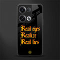 real eyes realize real lies quote back phone cover | glass case for oppo reno 8 pro