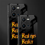 real eyes realize real lies quote back phone cover | glass case for vivo y35 4g