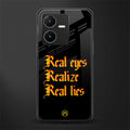real eyes realize real lies quote back phone cover | glass case for vivo y22