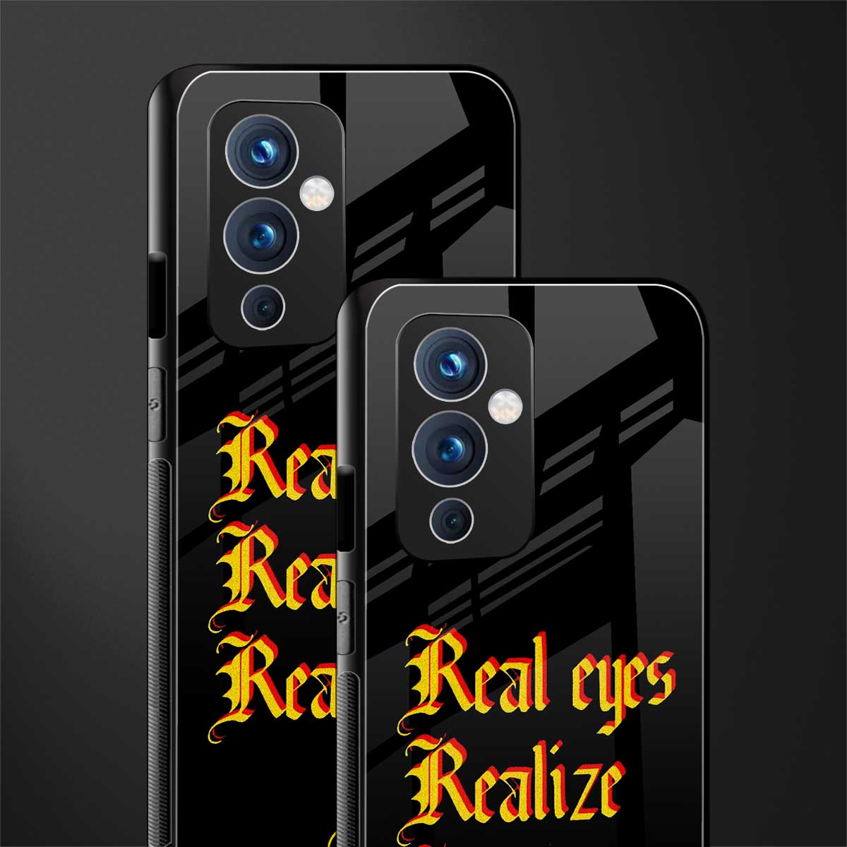 real eyes realize real lies quote back phone cover | glass case for oneplus 9